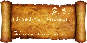 Pünkösdi Vincencia névjegykártya